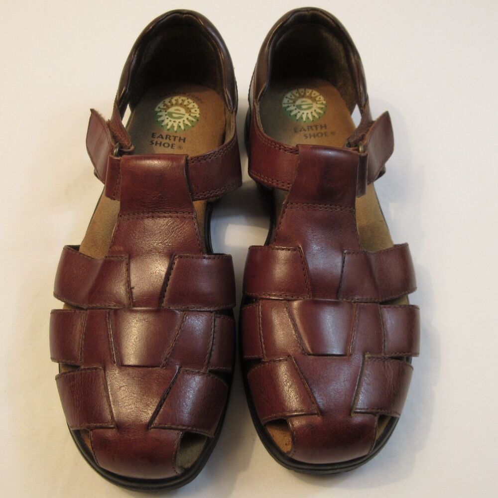 Women's Comfort First EARTH SHOE Gelron 2000 Leather Velcro Strap US Size 9.5 W - Picture 4 of 8